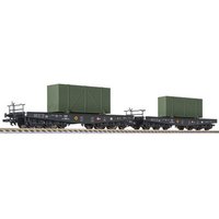 LILIPUT L230170 H0 2-tlg. Set Flachwagen mit getarnten Kisten, DRG, Ep. II von Liliput