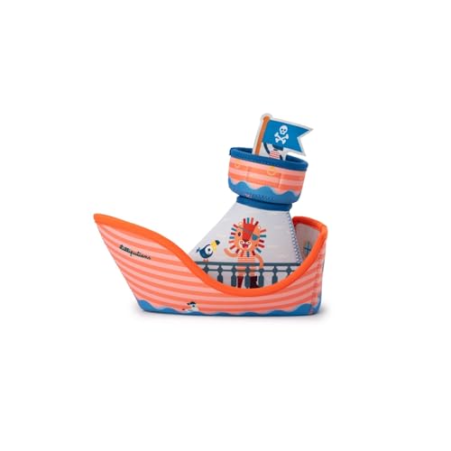 Lilliputiens - Piratenschiff für die Badewanne - Aquatisches Spielzeug aus Neopren mit abnehmbaren Figuren - Schwimmendes Boot, fördert Motorik und Fantasie - Ab 12 Monaten - 83504 von Lilliputiens