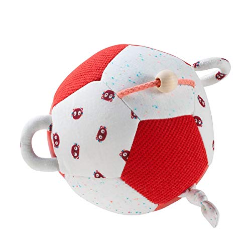 Lilliputiens 83157 Stoff Aktivitäten Spielball Georges Lemur hellblau rot 14 cm von Lilliputiens