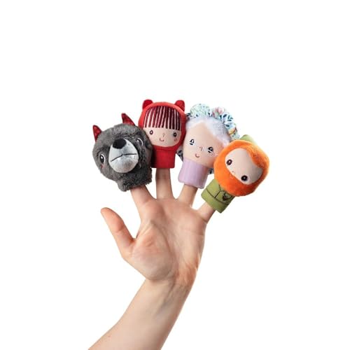 Lilliputiens - Fingerpuppenset Rotkäppchen - 4 niedliche Figuren für das Erzählen von Geschichten - Lehrspielzeug - Fingerspielzeug für Babys - Frühförderung - Ab 12 Monaten - 83405 von Lilliputiens