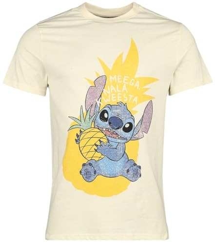 Lilo & Stitch Pineapple Stitch Unisex T-Shirt Creme L von Lilo and Stitch