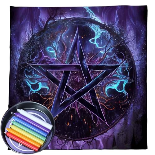 Lily Brown Faltbare Stern Tarot Tischdecke Tischdecke Für Esszimmer Küche Dekore Erhöht Die Lesungen Spirituelles Tuch Tischdecke Faltbares Tuch von Lily Brown