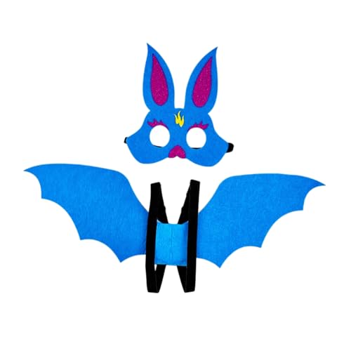 Lily Brown Fledermaus Flügel Kostüm Mit Fledermaus Maske Halloween Fledermaus Kostüm Zubehör Für Erwachsene Kinder Junge Mädchen Cosplay Halloween Dress Up von Lily Brown