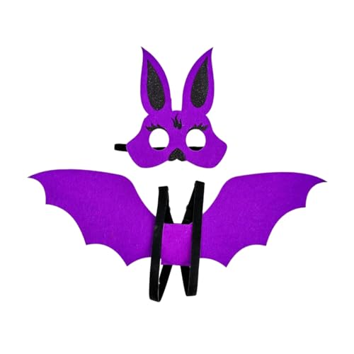 Lily Brown Fledermaus Flügel Kostüm Mit Fledermaus Maske Halloween Fledermaus Kostüm Zubehör Für Erwachsene Kinder Junge Mädchen Cosplay Halloween Dress Up von Lily Brown