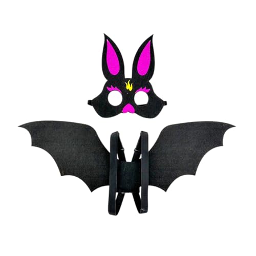 Lily Brown Fledermaus Flügel Kostüm Mit Fledermaus Maske Halloween Fledermaus Kostüm Zubehör Für Erwachsene Kinder Junge Mädchen Cosplay Halloween Dress Up von Lily Brown