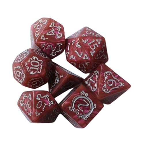 Lily Brown Set Mit 7 Würfeln Mit Drachenmuster Für Rollenspiele Acrylwürfel Für Rollenspiele Exquisite Handwerkskunst von Lily Brown