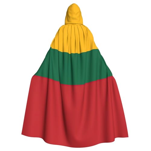 Flagge von Litauen, Unisex, Erwachsene, Kapuzenumhang, Cosplay-Kostüm, Hexenumhang, Robe für Halloween, Weihnachtsfeier von LimPac