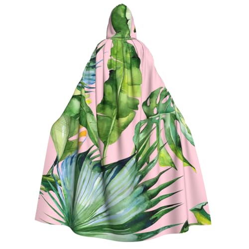 Fresh Banana Leaves Erwachsene Umhang Kapuzenumhang Halloween Unisex Cosplay Kostüm Vampir Party Hexe Kapuze Robe von LimPac