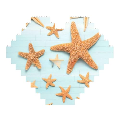 LimPac 3D-Puzzle, wunderschönes maritimes Sommer-Herz-Design, Baustein-Puzzle, personalisiertes Fotogeschenke zum Valentinstag von LimPac