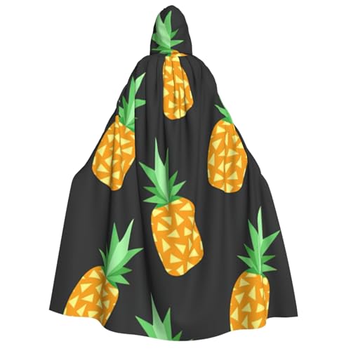 LimPac Ananas Halloween Umhang Kapuzenumhang Hexenhaube Robe Unisex Cosplay Vampir Party Kostüm von LimPac