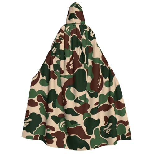 LimPac Aniaml Camouflage-Umhang für Erwachsene, Umhang mit Kapuze, Halloween, Unisex, Cosplay, Vampir-Party, Hexenhaube, Robe von LimPac