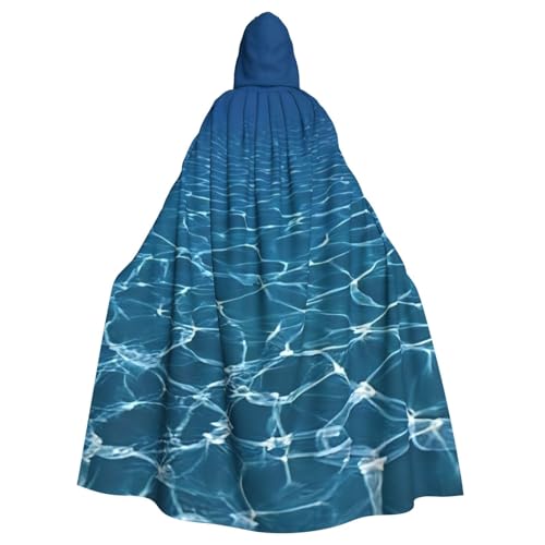 LimPac Blue Deep Ocean Unisex Erwachsene Kapuzenumhang Cosplay Kostüm Hexenumhang Robe für Halloween Weihnachten Party von LimPac