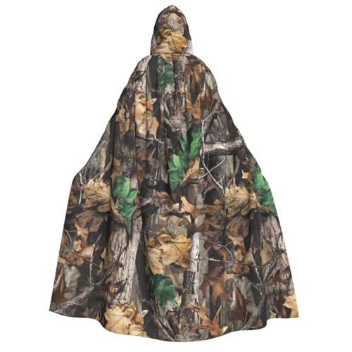 LimPac Cold Tree Camouflage-Umhang für Erwachsene, Halloween-Umhang mit Kapuze, Hexenhaube, Robe, Unisex, Cosplay, Vampir-Party, Kostüm von LimPac