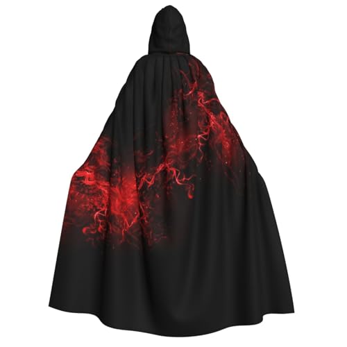 LimPac Explosion Burst Rot Schwarz Erwachsene Umhang Kapuzenumhang Halloween Unisex Cosplay Kostüm Vampir Party Hexe Kapuze Robe von LimPac