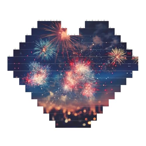 LimPac Feuerwerk Herzförmiges Baustein-Puzzle, personalisierte personalisierte Foto-Geschenke für Valentinstag von LimPac