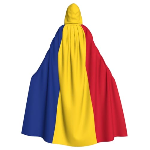 LimPac Flagge Rumäniens, Unisex, Erwachsene, Kapuzenumhang, Cosplay-Kostüm, Hexenumhang, Robe für Halloween, Weihnachtsfeier von LimPac