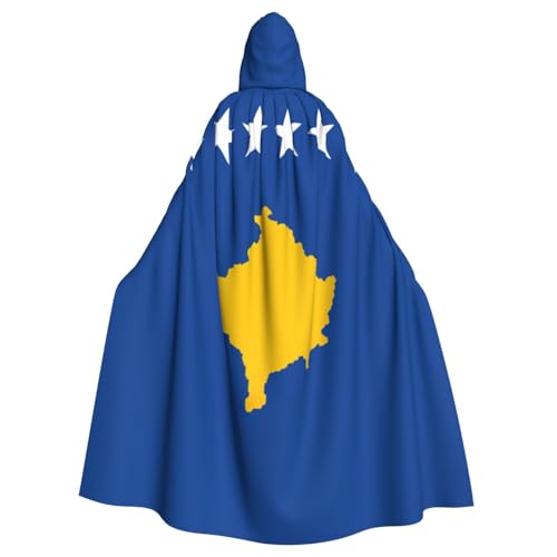 LimPac Flagge des Kosovo Unisex Erwachsene Kapuzenumhang Cosplay Kostüm Hexenumhang Robe für Halloween Weihnachten Party von LimPac