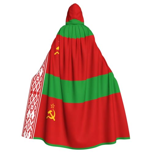 LimPac Flagge von Belarus, Unisex, Erwachsene, Kapuzenumhang, Cosplay-Kostüm, Hexenumhang, Robe für Halloween, Weihnachtsfeier von LimPac