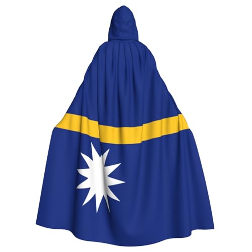 LimPac Flagge von Nauru, Unisex, Erwachsene, Kapuzenumhang, Cosplay-Kostüm, Hexenumhang, Robe für Halloween, Weihnachtsfeier von LimPac