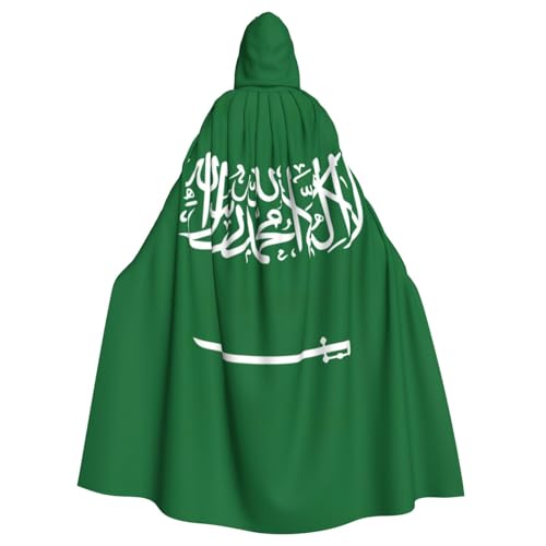 LimPac Flagge von Saudi-Arabien, Unisex, Erwachsene, Kapuzenumhang, Cosplay-Kostüm, Hexenumhang, Robe für Halloween, Weihnachtsfeier von LimPac