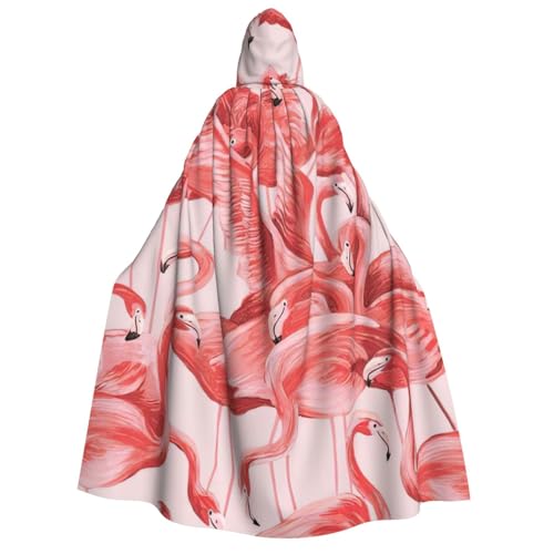 LimPac Flamingo Umhang mit Kapuze für Erwachsene, Halloween, Unisex, Cosplay-Kostüm, Vampir-Party, Hexenhaube, Robe von LimPac