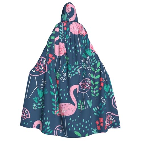 LimPac Floral Swan Erwachsene Halloween Umhang Kapuzenumhang Hexe Kapuze Robe, Unisex Cosplay Vampir Partys Kostüm von LimPac