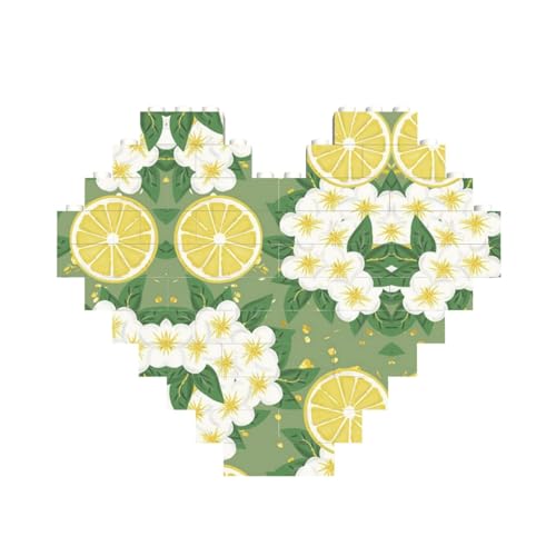 LimPac Fresh Lemon Baustein-Puzzle in Herzform, personalisiertes Geschenk für Männer und Frauen von LimPac