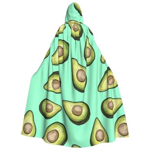 LimPac Frische tropische Früchte Avocado Erwachsene Halloween Umhang Kapuzenumhang Hexe Kapuze Robe Unisex Cosplay Vampir Partys Kostüm von LimPac