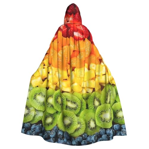 LimPac Fruit Rainbow Unisex Erwachsene Kapuzenumhang Cosplay Kostüm Hexenumhang Robe für Halloween Weihnachten Party von LimPac