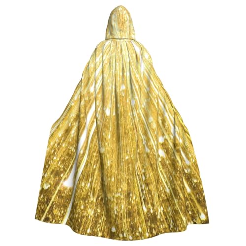 LimPac Gold Bling Unisex Erwachsene Kapuzenumhang Cosplay Kostüm Hexenumhang Robe für Halloween Weihnachten Party von LimPac