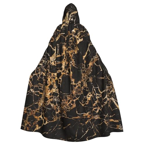 LimPac Gold Marble Unisex Erwachsene Kapuzenumhang, Cosplay-Kostüm, Hexenumhang, Robe für Halloween, Weihnachtsfeier von LimPac