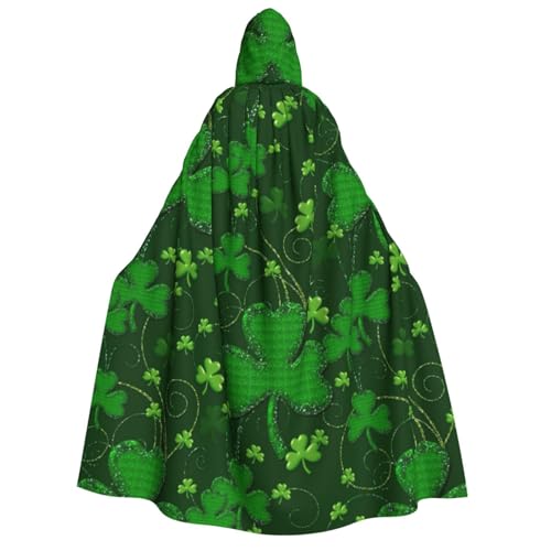 LimPac Hintergrund St. Patrick's Day Glitzer Erwachsene Umhang Kapuzenumhang Halloween Unisex Cosplay Kostüm Vampir Party Hexe Kapuze Robe von LimPac