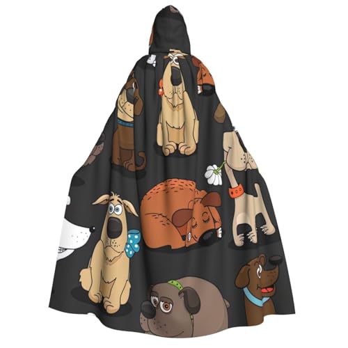 LimPac Hunde-Corgi-Umhang mit Kapuze, für Erwachsene, Halloween, Unisex, Cosplay-Kostüm, Vampir-Party, Hexenhaube, Robe von LimPac