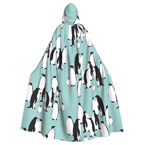 LimPac Niedlicher Pinguin-Umhang mit Kapuze, Unisex, Erwachsene, Cosplay-Kostüm, Hexenumhang, Robe für Halloween, Weihnachtsfeier von LimPac