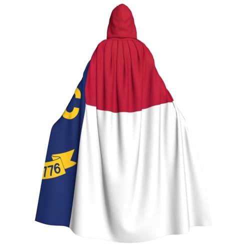 LimPac North Carolina State Flag Erwachsene Halloween Umhang Kapuze Umhang Hexe Kapuze Robe, Unisex Cosplay Vampir-Partys Kostüm von LimPac