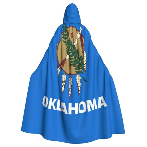 LimPac Oklahoma Umhang mit Kapuze und Flagge, Unisex, für Erwachsene, Halloween, Cosplay, Hexenhaube, Vampirpartys, Kostüm von LimPac