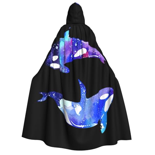 LimPac Orca Killerwal Erwachsene Halloween Umhang Kapuzenumhang Hexe Kapuze Robe Unisex Cosplay Vampir Partys Kostüm von LimPac