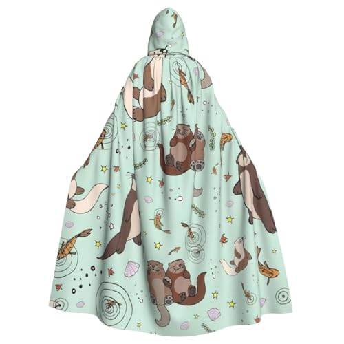 LimPac Otters Unisex Erwachsene Umhang Kapuzenumhang Halloween Cosplay Hexe Kapuze Robe Vampir Partys Kostüm von LimPac