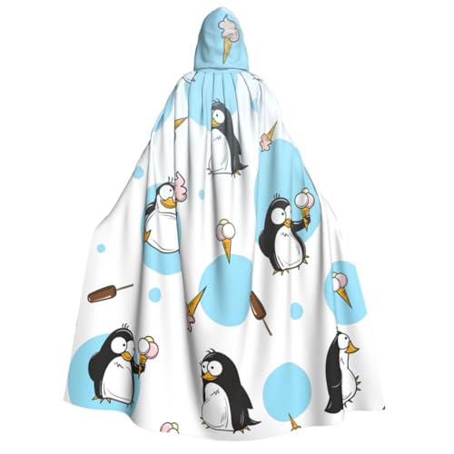 LimPac Pinguin Ballon Schneeflocke Erwachsene Halloween Umhang Kapuzenumhang Hexe Kapuze Robe Unisex Cosplay Vampir Partys Kostüm von LimPac