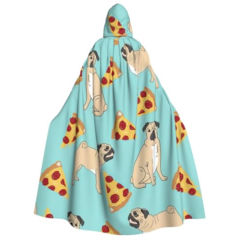 LimPac Pizza Party Halloween Umhang Kapuzenumhang Hexenhaube Robe Unisex Cosplay Vampir Party Kostüm von LimPac