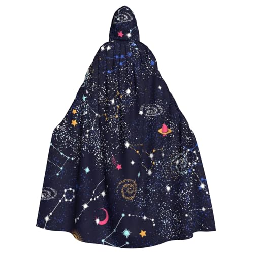 LimPac Sternbild Karte Unisex Erwachsene Umhang Kapuzenumhang Halloween Cosplay Hexe Kapuze Robe Vampir Partys Kostüm von LimPac