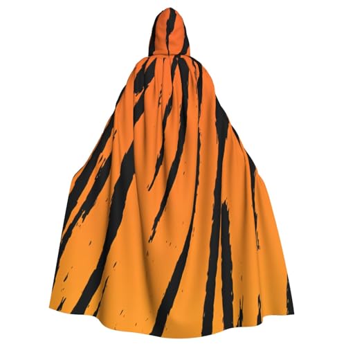 LimPac Tiger Stripe Unisex Erwachsene Kapuzenumhang Cosplay Kostüm Hexenumhang Robe für Halloween Weihnachten Party von LimPac