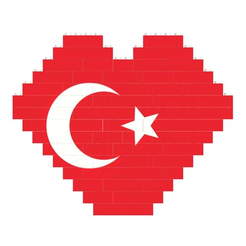 LimPac Türkei Flagge Herz Puzzle Bausteine Puzzle Personalisierte Valentinstagsgeschenke von LimPac