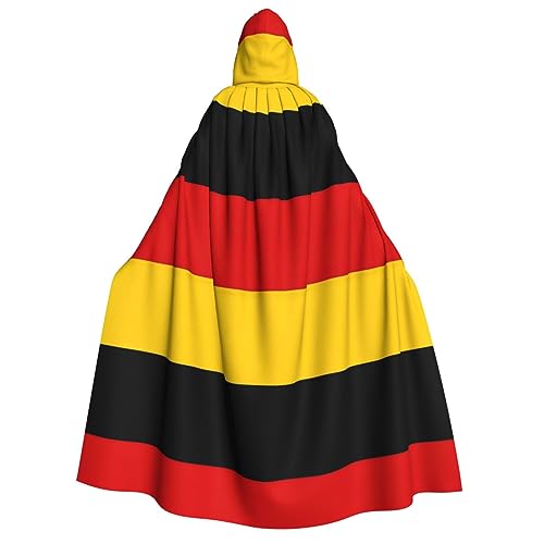 LimPac Umhang mit Deutschland-Flagge für Erwachsene, Halloween, Unisex, Cosplay, Vampir-Party, Hexenhaube, Robe von LimPac