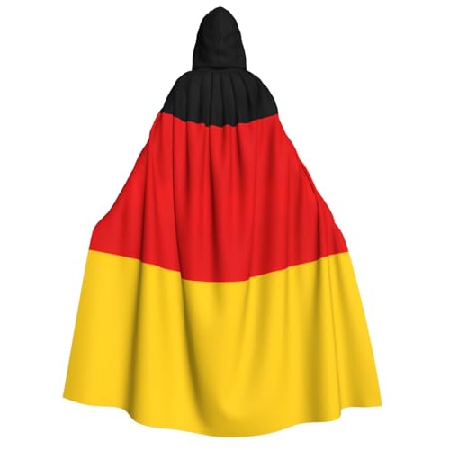 LimPac Umhang mit Kapuze für Erwachsene, Motiv: Deutsche Flagge, Halloween, Unisex, Cosplay, Kostüm, Vampir-Party, Hexenhaube, Robe von LimPac