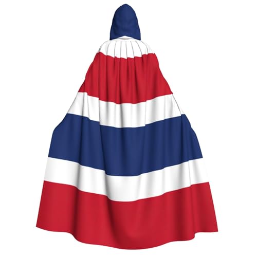 LimPac Umhang mit Kapuze für Erwachsene, Motiv: niederländische Flagge, Halloween, Unisex, Cosplay, Vampir-Party, Hexenhaube, Robe von LimPac