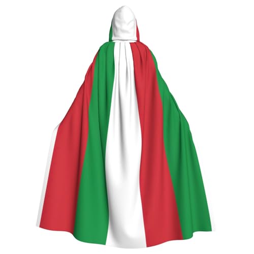 LimPac Umhang mit Kapuze und italienischer Flagge, Unisex, für Halloween, Cosplay, Hexenhaube, Vampir-Partys von LimPac