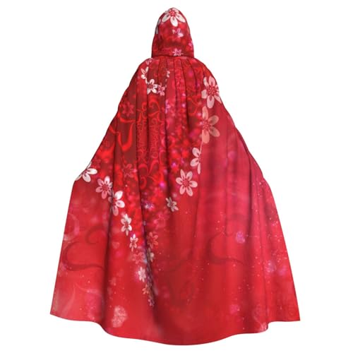 LimPac Umhang mit Kapuze zum Valentinstag, rote Kordel, Unisex, Erwachsene, Cosplay-Kostüm, Hexenumhang, Robe für Halloween, Weihnachtsfeier von LimPac