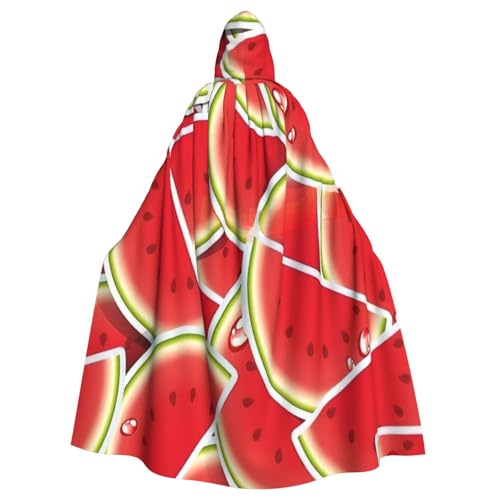 LimPac Wassermelone Slice Unisex Erwachsene Umhang Kapuzenumhang Halloween Cosplay Hexe Kapuze Robe Vampir Partys Kostüm von LimPac