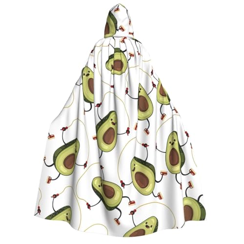 LimPac lustige Cartoon Avocados Erwachsene Mantel Kapuze Umhang, Halloween Unisex Cosplay Kostüm Vampir Party Hexe Kapuze Mantel von LimPac